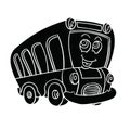 Bus cute character cartoon vector Royalty Free Stock Photo