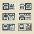 The bus driver decal Royalty Free Stock Photo