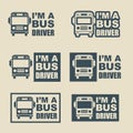 Bus driver decal Royalty Free Stock Photo