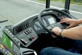 Bus Driving Royalty Free Stock Photo