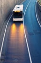 Bus entering passage Royalty Free Stock Photo