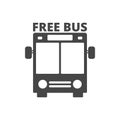 Bus free sign icon. Public transport symbol