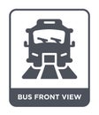 bus front view icon in trendy design style. bus front view icon isolated on white background. bus front view vector icon simple Royalty Free Stock Photo