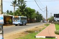 The bus goes on the road, the area Koggala