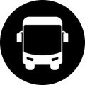 Bus icon as sign for web page design of city passenger transport