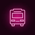 bus icon. Elements of web in neon style icons. Simple icon for websites, web design, mobile app, info graphics Royalty Free Stock Photo
