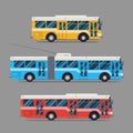 Bus icon flat design. vector city transportation. trolleybus