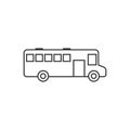 Bus icon in flat style. Coach vector illustration on white isolated background. Autobus vehicle business concept Royalty Free Stock Photo