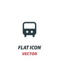 Bus icon in a flat style. Vector illustration pictogram on white background. Isolated symbol suitable for mobile concept, web apps Royalty Free Stock Photo