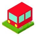 Bus icon isometric vector. Autobus Royalty Free Stock Photo