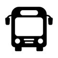 Bus Icon Front View. Public Transport Vehicle Symbol