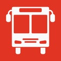 The bus icon. Public transport stop symbol. Flat