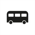 Bus icon. School auto isolated on background. Modern simple flat sign. Logo illustration.