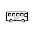 Black line icon for Bus, school bus and transport Royalty Free Stock Photo