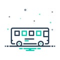 Mix icon for Bus, travel and wheel Royalty Free Stock Photo