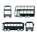 bus icon set design Royalty Free Stock Photo