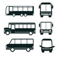 bus icon set design Royalty Free Stock Photo