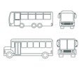 bus icon set design Royalty Free Stock Photo