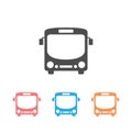 Bus icon set symbol on white. Vector illustration Royalty Free Stock Photo