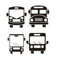 Bus icon set vector illustration Royalty Free Stock Photo