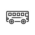 Black line icon for Bus, transport and commercial Royalty Free Stock Photo
