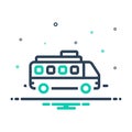 Mix icon for Bus, transport and travel Royalty Free Stock Photo