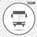 bus icon vector isolated, Public transportation symbols on background.