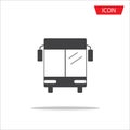 Bus icon vector isolated, Public transportation symbols on white