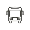 Bus icon vector. Line school bus symbol.