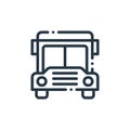 bus icon vector from travel and adventure concept. Thin line illustration of bus editable stroke. bus linear sign for use on web Royalty Free Stock Photo