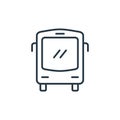 bus icon vector from travel concept. Thin line illustration of bus editable stroke. bus linear sign for use on web and mobile apps Royalty Free Stock Photo