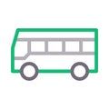 Bus vector color line icon Royalty Free Stock Photo