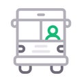 Bus vector color line icon Royalty Free Stock Photo