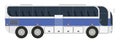 Bus for international flights large. flat style Royalty Free Stock Photo