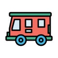 Bus Isolated Vector icon which can easily modify or edit Royalty Free Stock Photo