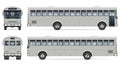 Bus isolated vector mockup side, front, back, view Royalty Free Stock Photo