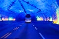 Bus in Laerdal tunnel, Norway