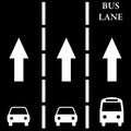 Bus lane Royalty Free Stock Photo