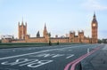 Bus Lane on Westminster Bridge - London, UK Royalty Free Stock Photo