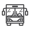 Bus line icon, transport and vehicle, tour bus Royalty Free Stock Photo