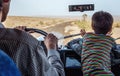 Bus on Maranjab desert, Iran