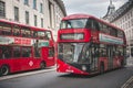 Bus model New Routemaster that make up public transport from London.