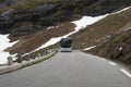 Bus and mountain road