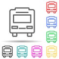 bus multi color style icon. Simple thin line, outline  of web icons for ui and ux, website or mobile application Royalty Free Stock Photo