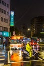 Busy night streets of Taipei