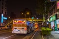 Busy night streets of Taipei