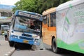 Bus No.8 Accident hit other bus at Victory monument Bangkok Thai