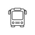 Bus otline icon. Vector islated line bus symbol Royalty Free Stock Photo