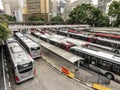 Bus and passenger movement of the Bandeira Bus Terminal,