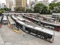 Bus and passenger movement of the Bandeira Bus Terminal